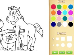 Hry Farm Animals Coloring Book for Kids