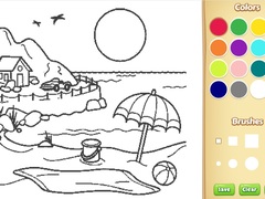 Hry Beach Coloring Book For Kids