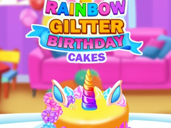Hry Rainbow Glitter Birthday Cakes