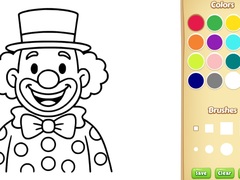 Hry Clown Coloring Book