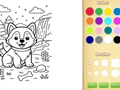 Hry Dog Coloring Book