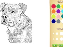 Hry Dog Coloring Book for Adults