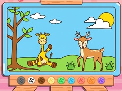 Hry Coloring Book: Giraffe And Deer