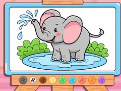 Hry Coloring Book: Cute Baby Elephant