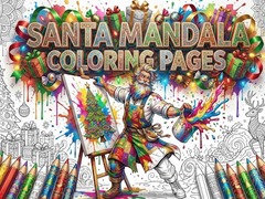 Hry Santa Mandala Coloring Pages