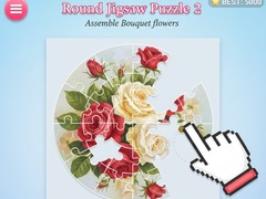 Hry Round jigsaw Puzzle 2 - Assemble Bouquet flowers