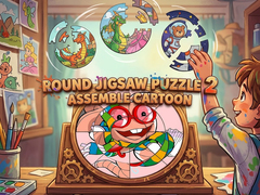 Hry Round Jigsaw Puzzle 2 Assemble Cartoon