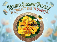 Hry Round jigsaw Puzzle - Collect the Flower