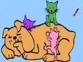 Hry Dog and cat coloring game